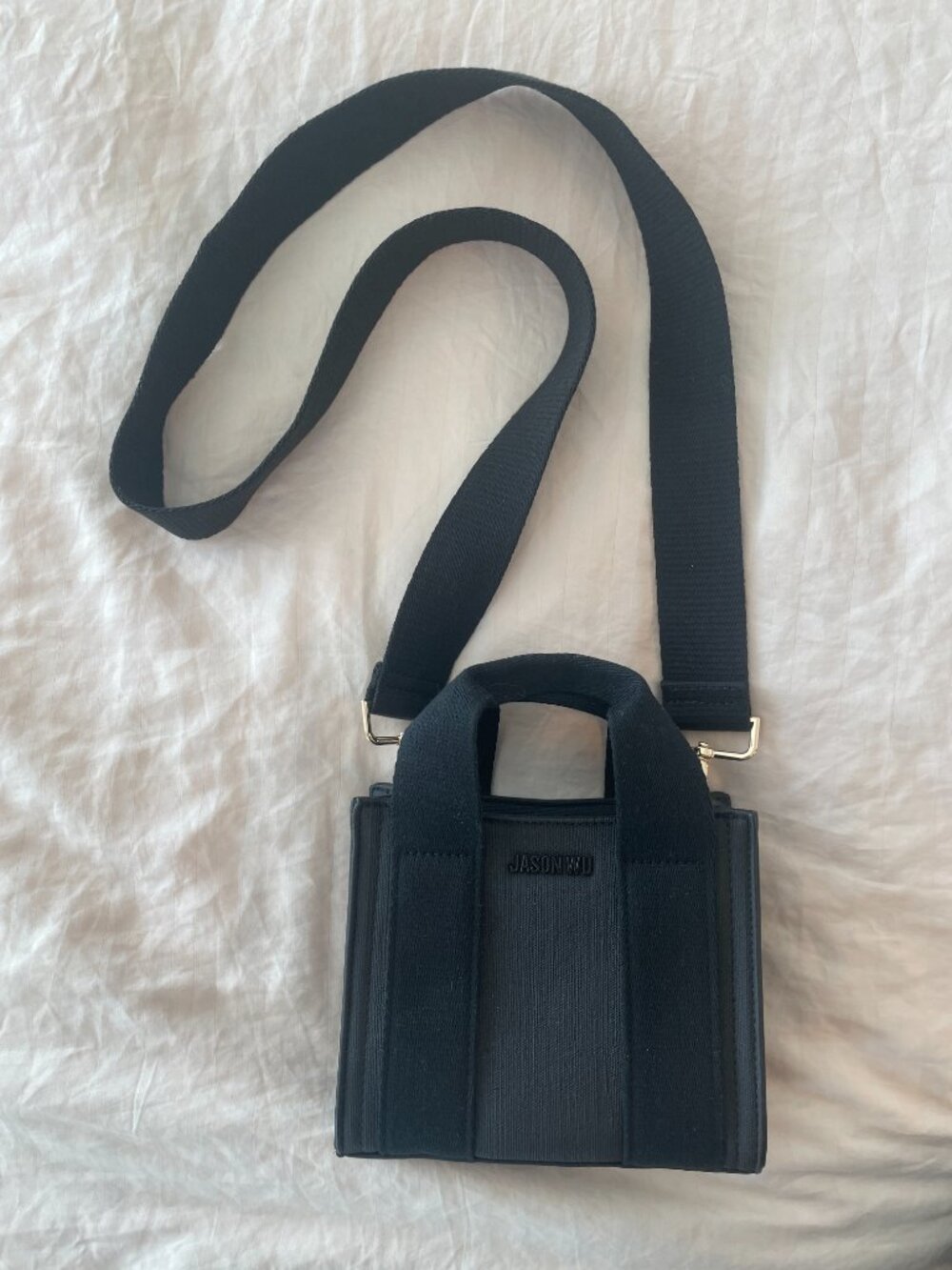 JASON WU VEGAN LEATHER BLACK MINI TOTE BAG